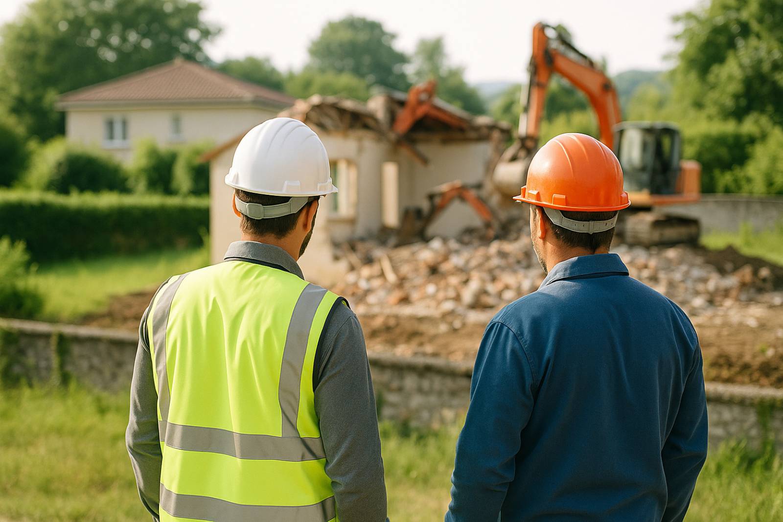 Démolition de maison dans le Rhône