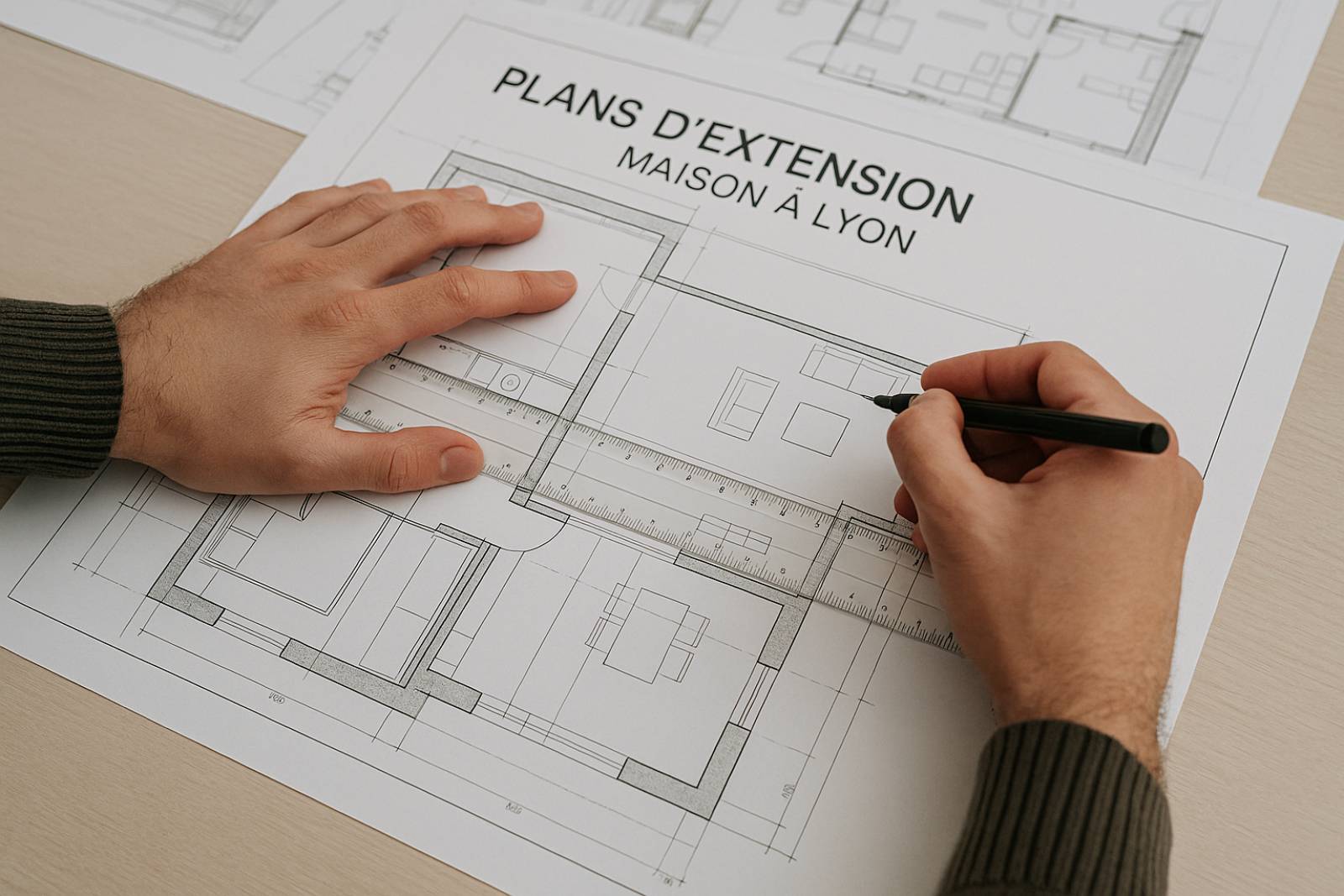 Maitre d'oeuvre pour la conception de plans d’extension de maison à Lyon