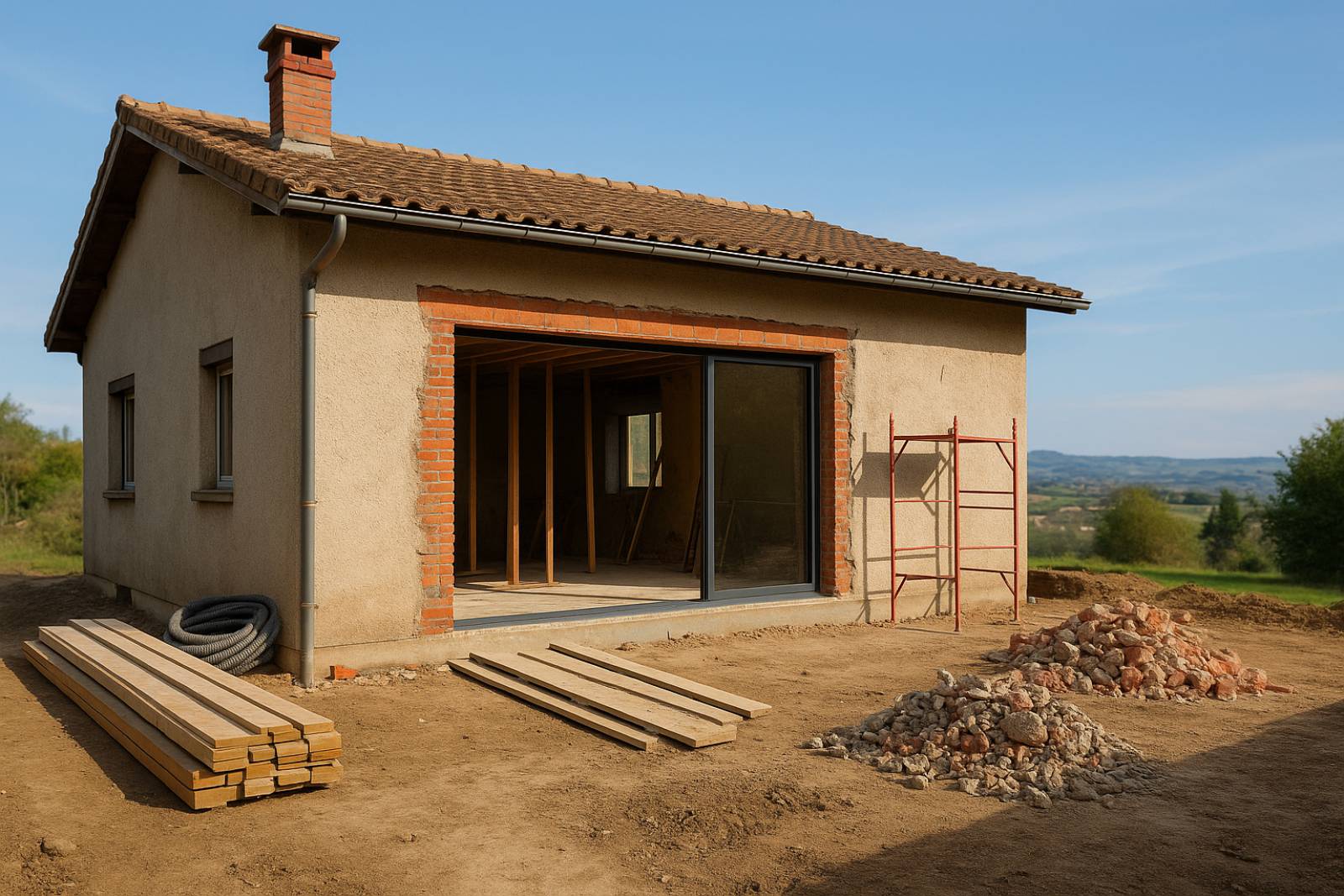 Rénovation de maison ancienne dans le Val de Saône